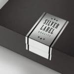 Srebrne lub złote naklejki metalizowane z nadrukiem