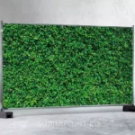 drukowane banery na ogrodzenia tymczasowe ażurowe heras małe zielone listki