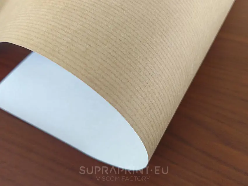 papier samoprzylepny brązowy kraft kraftowy ekologiczny naturalny eco friendly druk naklejek