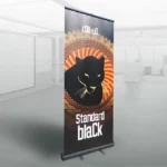 roll-up banner standard black czarna kaseta w kolorze czarnym