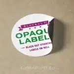 maskujące etykiety na rolce opaque z ciemnym spodem