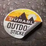 trwałe i odporne naklejki na zewnątrz drukowane na folii monomerycznej polimerycznej wylewanej