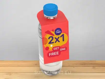 promocyjne zawieszki na butelki z wodą soki napoje
