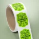 drukowane na rolce etykiety fluo zielone fluorescencyjne w jaskrawych kolorach