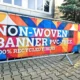 ekologiczne drukowane banery eco z flizeliny z recyclingu