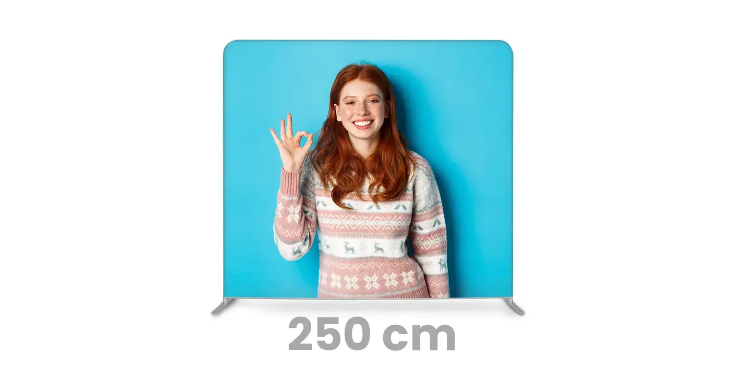 ścianka reklamowa tekstylna prosta 250x230cm