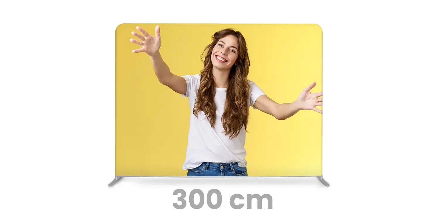 ścianka reklamowa tekstylna prosta 300x230cm
