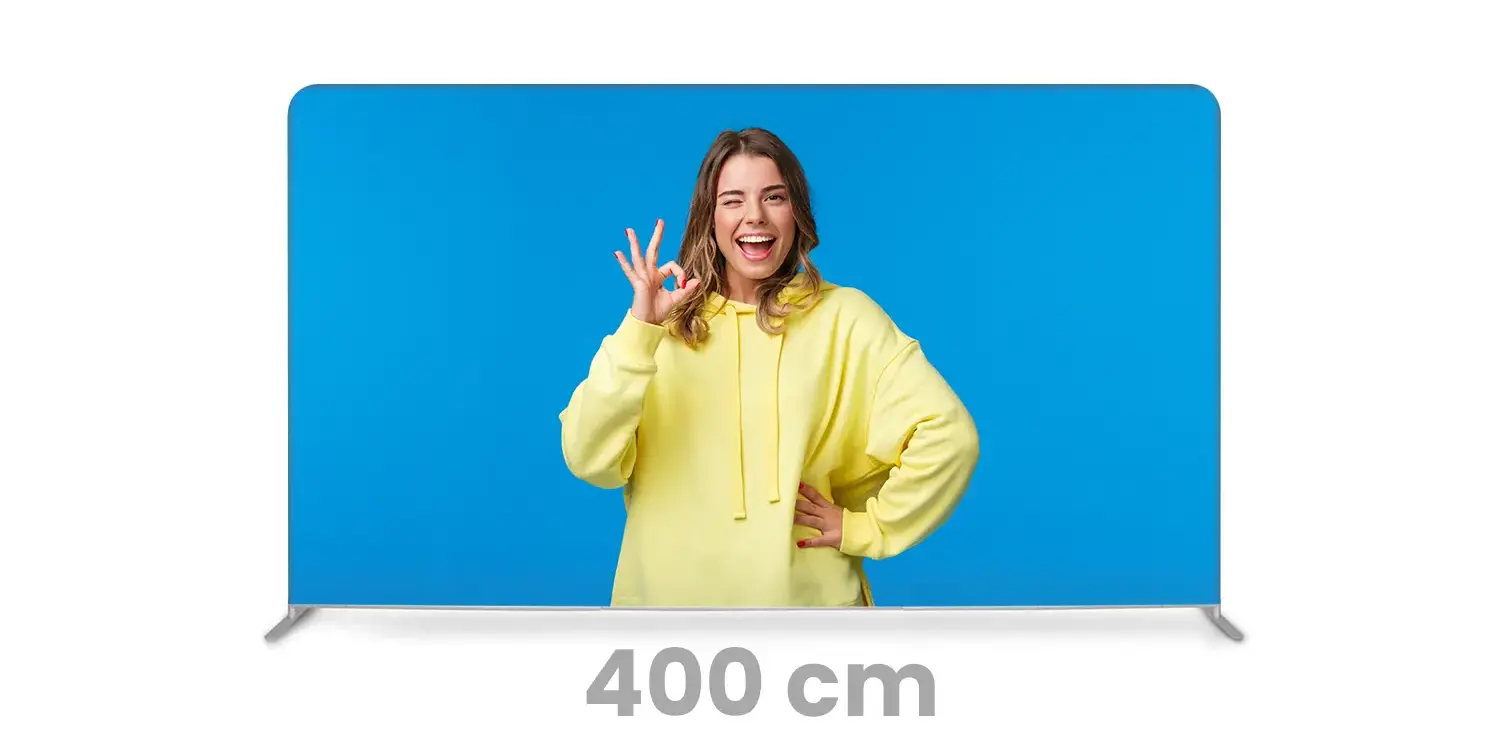 ścianka reklamowa tekstylna prosta 400x230cm