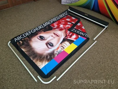 system rurkowy aluminiowy expo z tkaniną