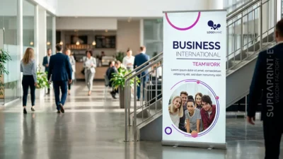 Druk baner rollup – prezenter reklamowy dla twojej firmy