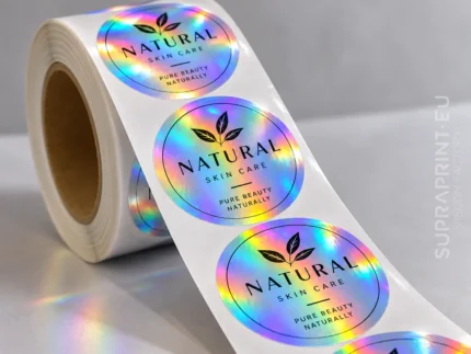 pryzmatyczne etykiety holograficzne drukowane na rolce